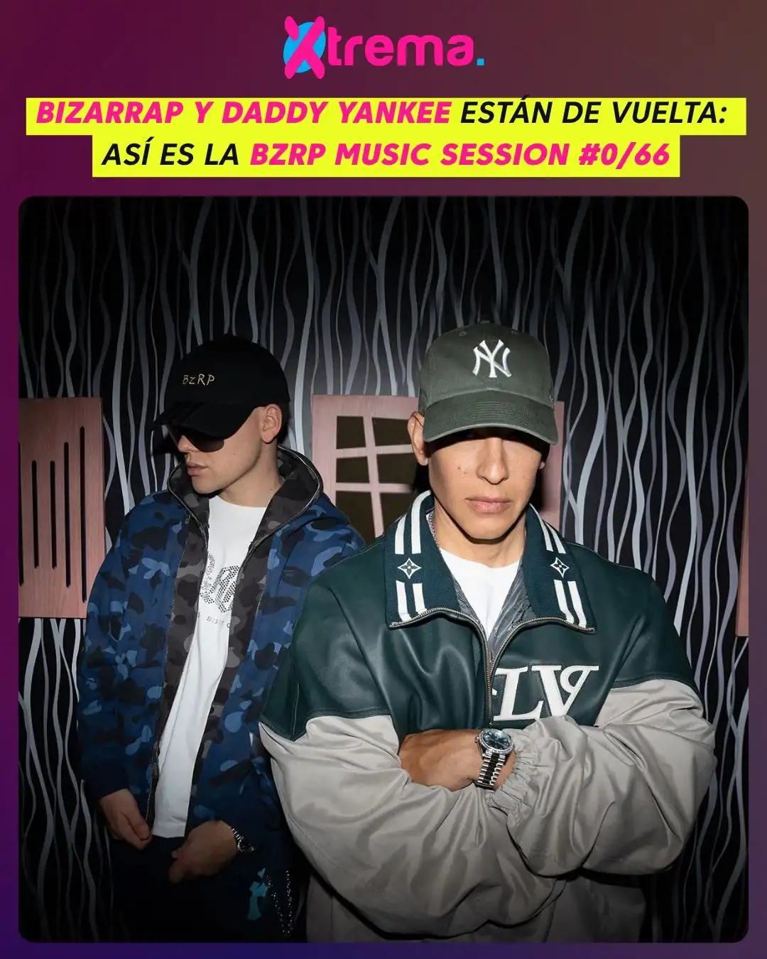 Bizarrap y Daddy Yankee en lo que es la portada de este hit.