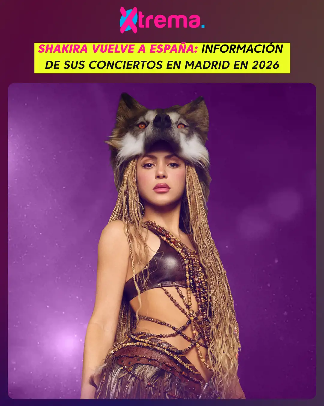 Shakira, en la imagen promocional del “Las Mujeres Ya No Lloran World Tour”.